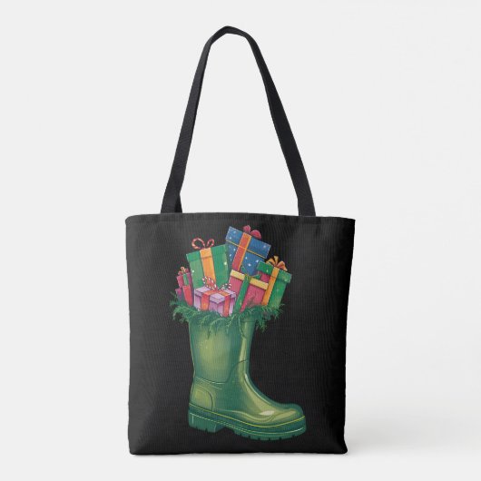 Santa's New Boots Tote Bag (Achterkant)