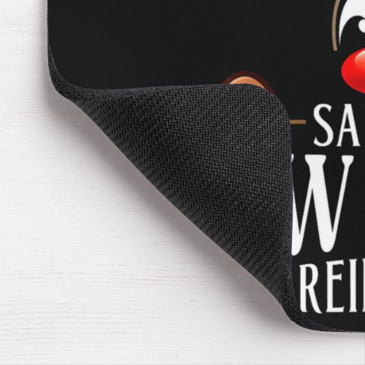 Santas New York Reindeer Funny Xmas Matching Pjs  Muismat (Hoek)