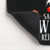 Santa's New York Reindeer Funny Xmas Matching Pjs  Muismat (Hoek)