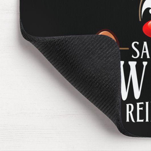 Santa's New York Reindeer Funny Xmas Matching Pjs  Muismat (Hoek)