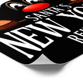 Santas New York Reindeer Funny Xmas Matching Pjs  Poster (Hoek)