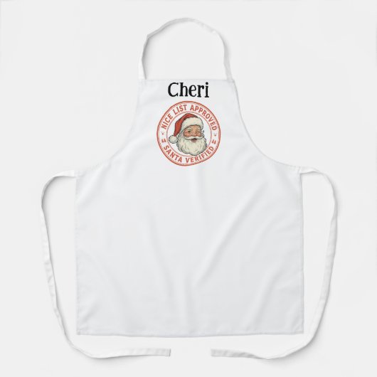 Santas Nice lijst bakken Schort (Voorkant)