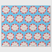 Santa's Nice List aangepaste naam Kerstmis Cadeaupapier (Vlak)