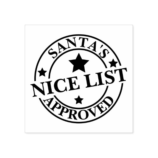 Santas Nice List Approved Christmas Rubberstempel (Afrduk)