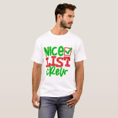 Santa's Nice List Crew T-shirt (Voorkant volledig)