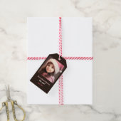 Santa's Nice List Foto Gift Label Cadeaulabel (Met Touw)