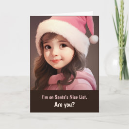Santa's Nice List Foto Kaart