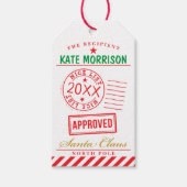 Santa's Nice List Gift Label Cadeaulabel (Voorkant)