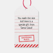 Santa's Nice List Gift Label Cadeaulabel (Achterkant)