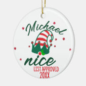 Santa's Nice List Ornament - Persoonlijke naam! (Links)