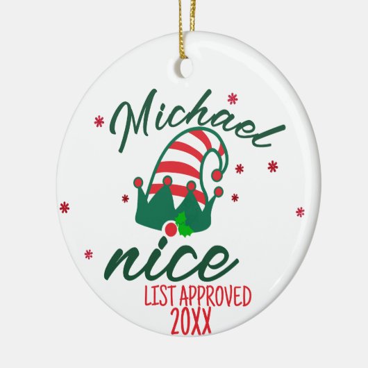 Santa's Nice List Ornament - Persoonlijke naam! (Links)