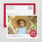 Santa's Nice List Vakantie Foto Kaart (Voorkant / Achterkant)