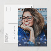 Santa's Nice List Volledige Foto Witte Tekst Overl Briefkaart (Voorkant / Achterkant)