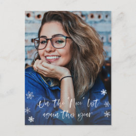Santa's Nice List Volledige Foto Witte Tekst Overl Briefkaart