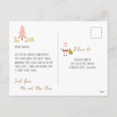 Santa's Nice List voor kinderen, brief van de Kers Feestdagenkaart (Achterkant)