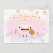 Santa's Nice List voor kinderen, brief van de Kers Feestdagenkaart (Voorkant)