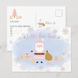 Santa's Nice List voor kinderen, brief van de Kers Feestdagenkaart