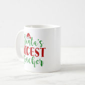 Santa's Nicest Teacher Koffiemok (Voorkant links)