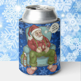 Santa's Night Off Personalize Name Funny Kerstmis Blikjeskoeler