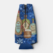 Santa's Night Off Personalize Name Funny Kerstmis Flesjeskoeler (Achterkant)