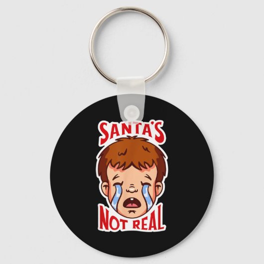 Santa's Not Real Funny Anti-christmas Quote Humor Sleutelhanger (Voorkant)