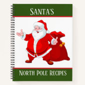 Santa's Notitieboek voor het recept van de Noordpo (Voorkant)