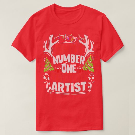 Santas nummer één Tattoo artiest Tattooist T-shirt (Design voorkant)