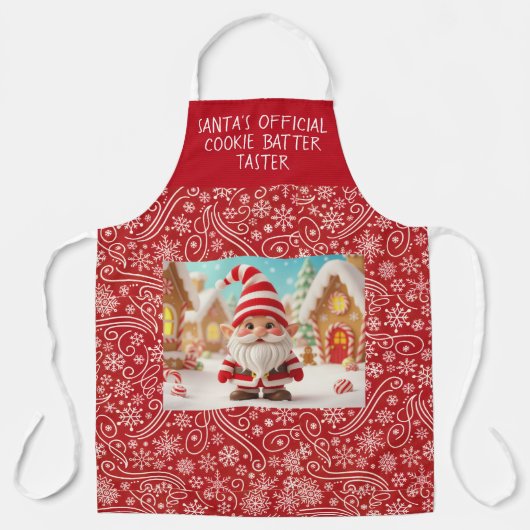 Santa's Official Cookie batter taster Schort (Voorkant)