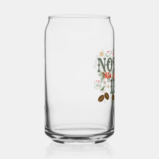 Santa's Official Not-Tea List Frosted Christmas Blikvorm Glas (Rechts)