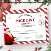 Santa's officiële Nice List Certificaat Poster
