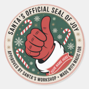 Santa's Officiële Zegel van Vreugde Sticker