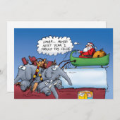 Santa's Olephants Feestdagenkaart (Voorkant / Achterkant)