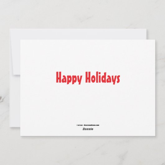 Santa's Olephants Feestdagenkaart (Achterkant)