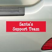 Santa's Ondersteuningsteam Bumpersticker (Op auto)
