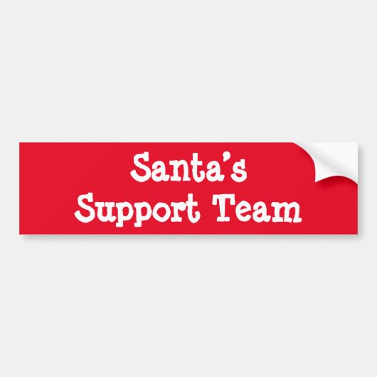 Santa's Ondersteuningsteam Bumpersticker (Voorkant)