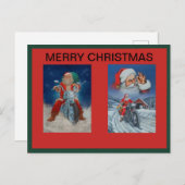 Santas op motorfietsen Briefkaart (Voorkant / Achterkant)