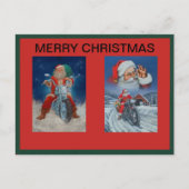 Santas op motorfietsen Briefkaart (Voorkant)