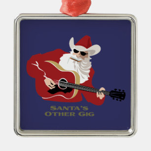 Santa's Other Gig Metalen Ornament