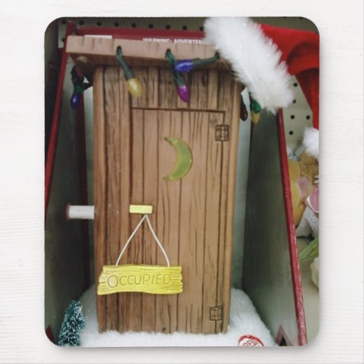 "SANTA'S OUTHOUSE" MOUSEPAD MUISMAT (Voorkant)