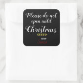 Santa's Package Warning-Stickers voor volwassenen! Vierkante Sticker (Tas)