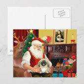 Santa's Pekingese Feestdagenkaart (Voorkant / Achterkant)