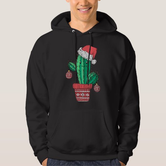Santa's Pet Cactus Sweater Kerstfeest Xmas Ho (Voorkant)