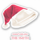 Santa's pet, kerst sticker (Voorkant)