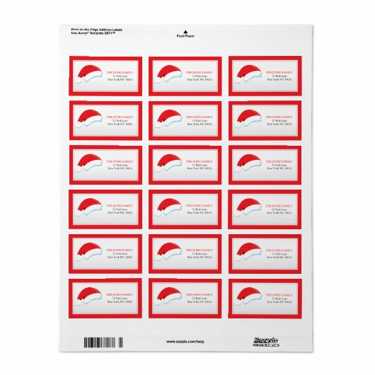 Santa's Pet - kerstadresetiketten Etiket (Full Sheet)