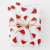 Santas Pet Pattern Red and White Inpakpapier Vel (In situ)