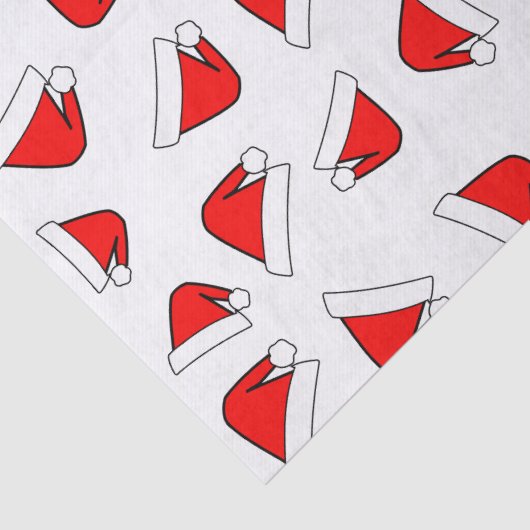 Santas Pet Pattern Red and White Tissuepapier (Detail)