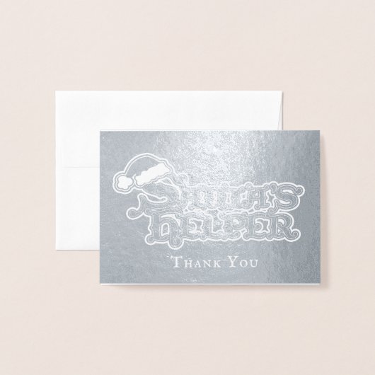Santas pet santas helper folie kaarten (Voorkant met envelop)