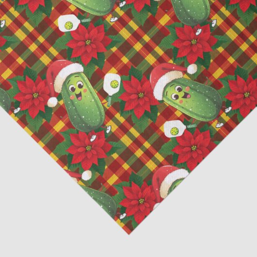 Santa's Pickleball Rally Tissuepapier (Detail)