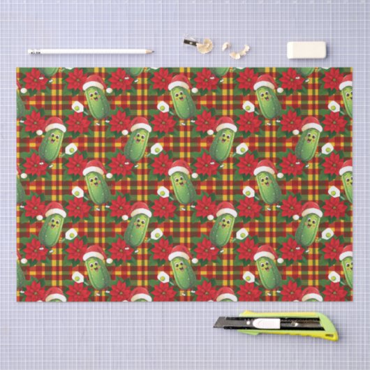 Santa's Pickleball Rally Tissuepapier (Craft)