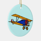 Santa's Plane Keramisch Ornament (Rechts)